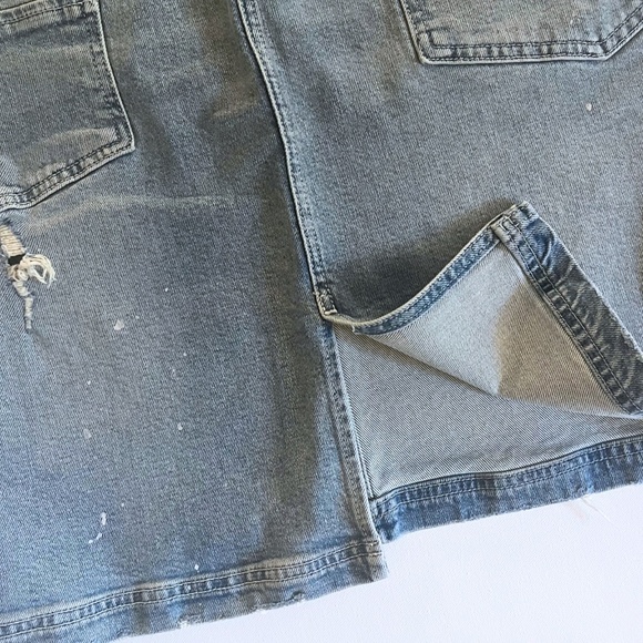 Pilcro & the Letterpress Patchwork Denim Skirt Size 4 Distressed EUC - Picture 7 of 8